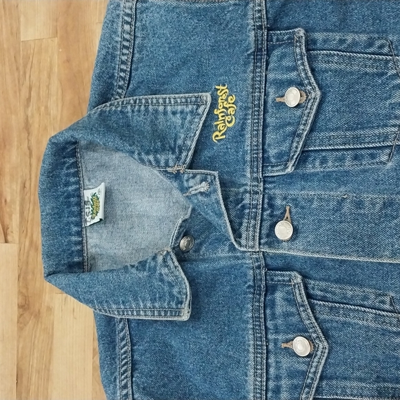Vintage Rainforest Cafe Las Vegas Kids Denim Jacket Size 8 - Picture 10 of 16